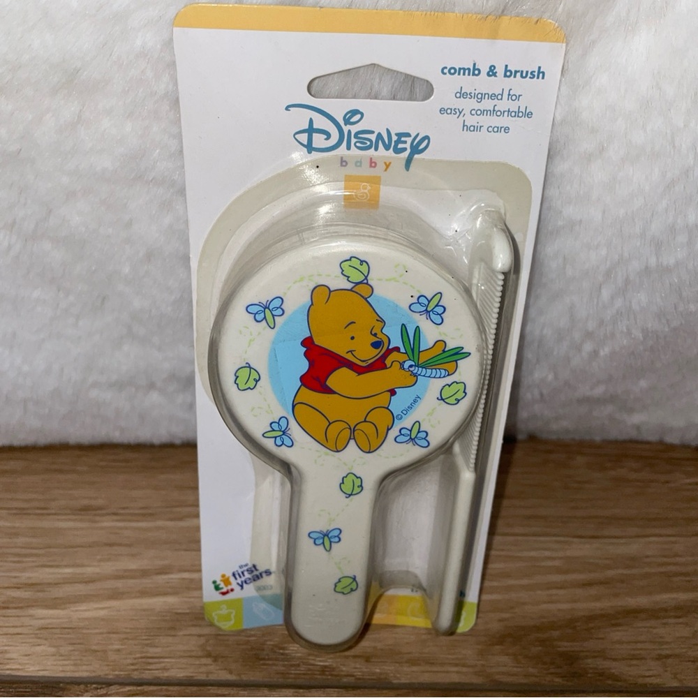 Vintage 2002 The First Years Disney Baby Winnie the Pooh Comb & Brush NOS NEW
